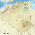 Physical map of Algeria