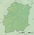 Physical map of the department of Essonne