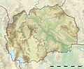 Physical map of the Republic of Macedonia